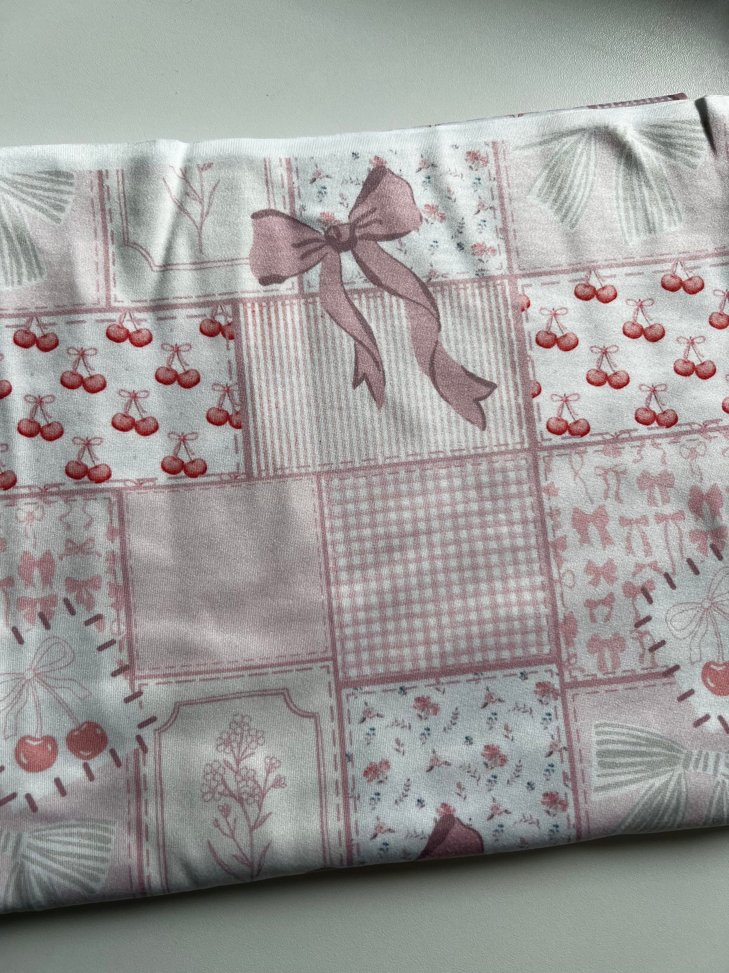 Coquette Bow Patchwork W/ cherries