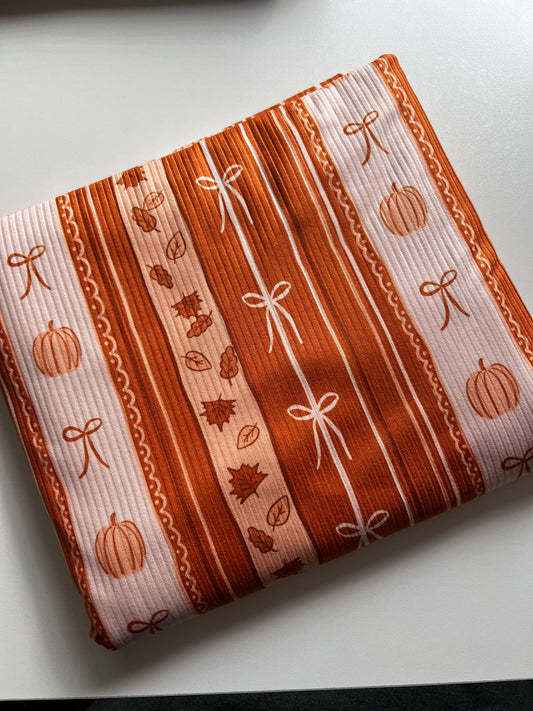RIB Pumpkin’s And Bows Stripes